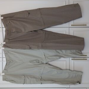 Reel Legends 2 Pair Performance Pants Fishing Convertible Pants XXL  30" Inseam